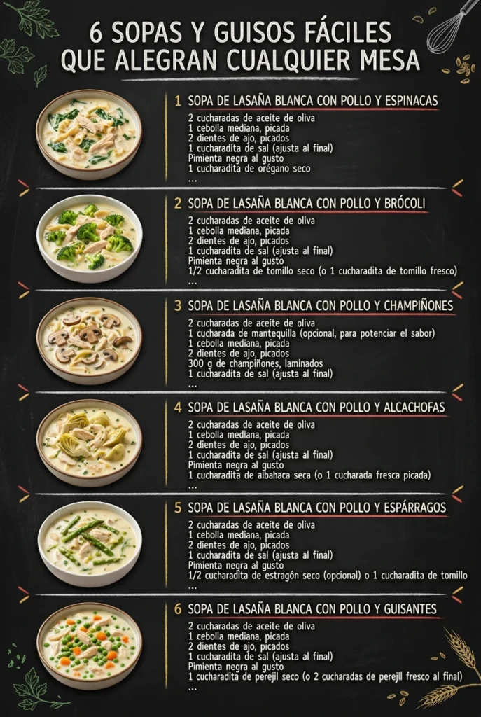 6 Sopas y Guisos faciles que alegran cualquier mesa