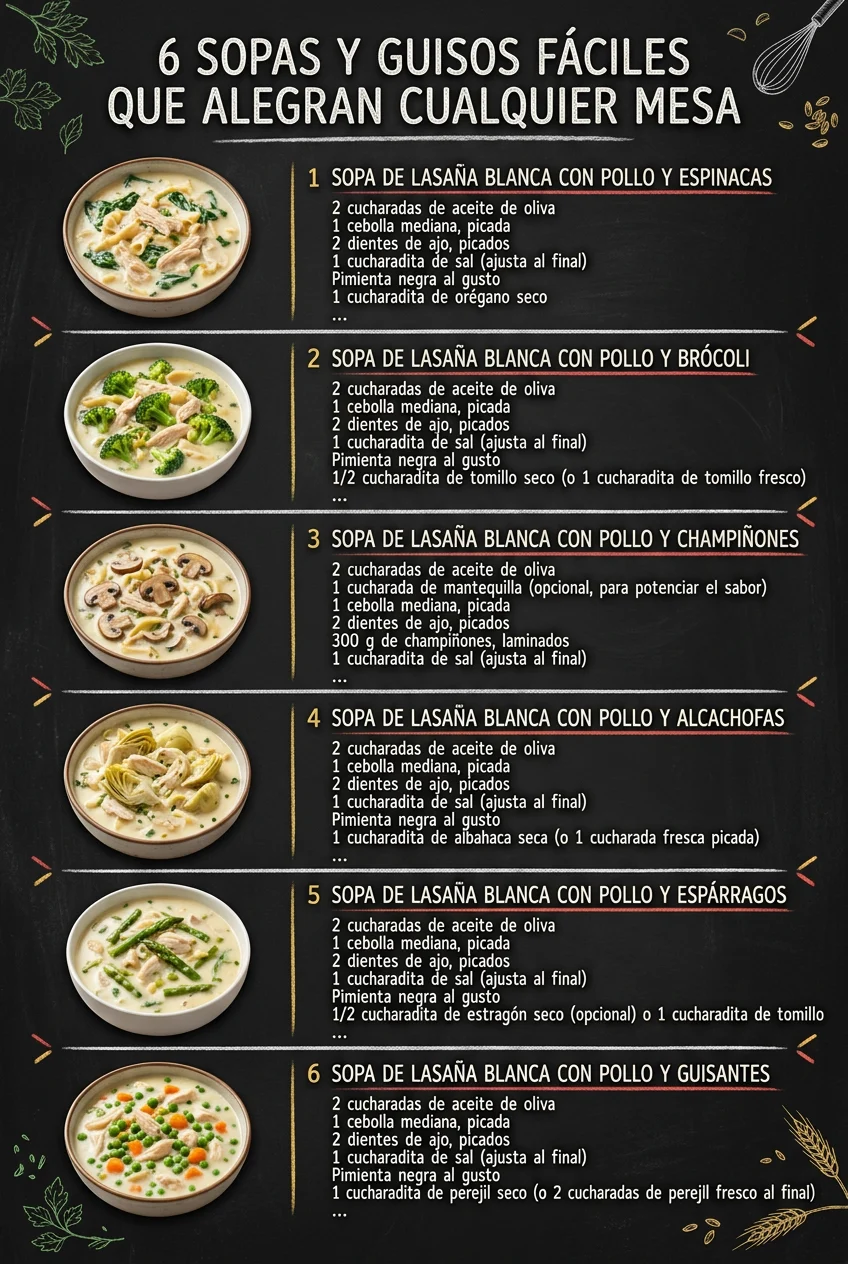 6 Sopas y Guisos faciles que alegran cualquier mesa