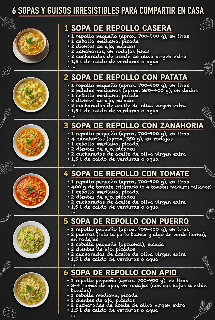 6 Sopas y Guisos irresistibles para compartir en casa
