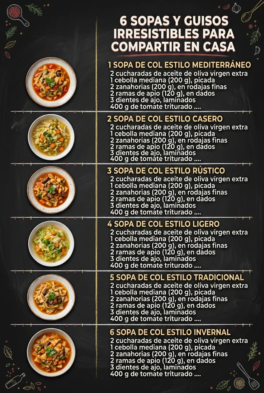 6 Sopas y Guisos irresistibles para compartir en casa