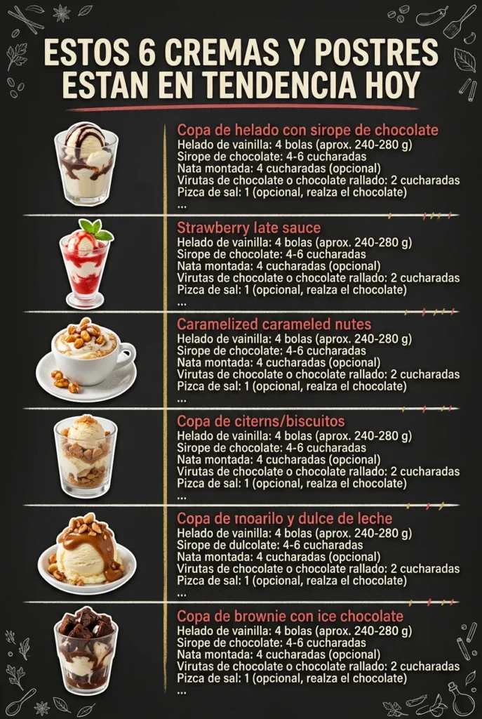 Estos 6 Cremas y Postres estan en tendencia hoy