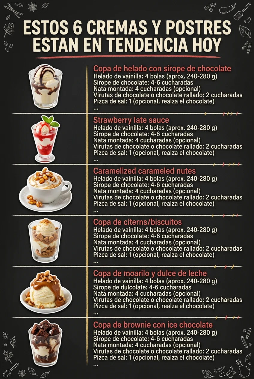 Estos 6 Cremas y Postres estan en tendencia hoy