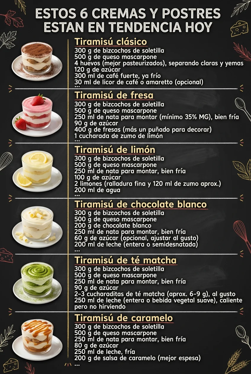Estos 6 Cremas y Postres estan en tendencia hoy