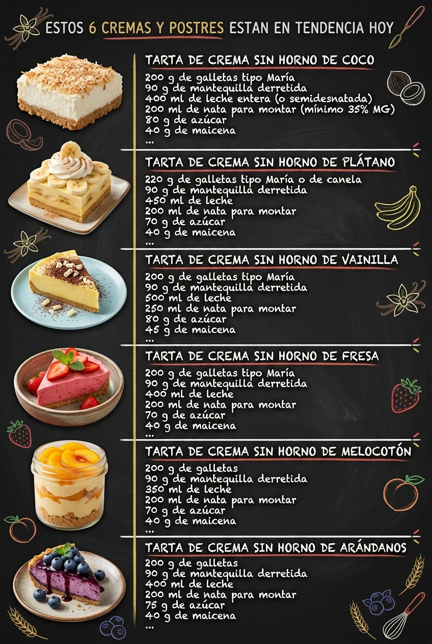 Estos 6 Cremas y Postres estan en tendencia hoy