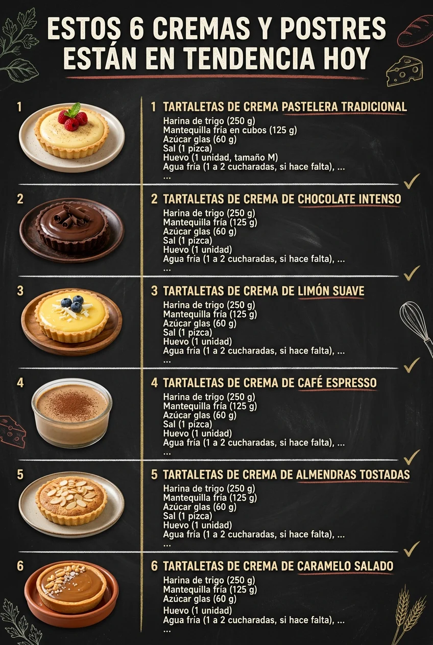 Estos 6 Cremas y Postres estan en tendencia hoy