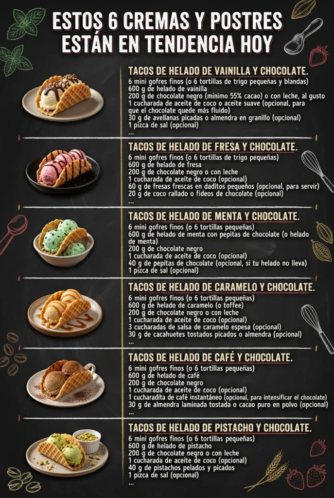 Estos 6 Cremas y Postres estan en tendencia hoy