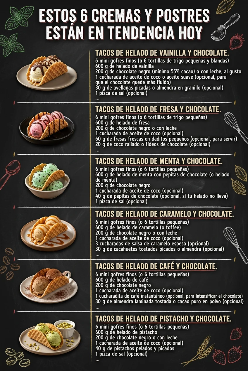 Estos 6 Cremas y Postres estan en tendencia hoy