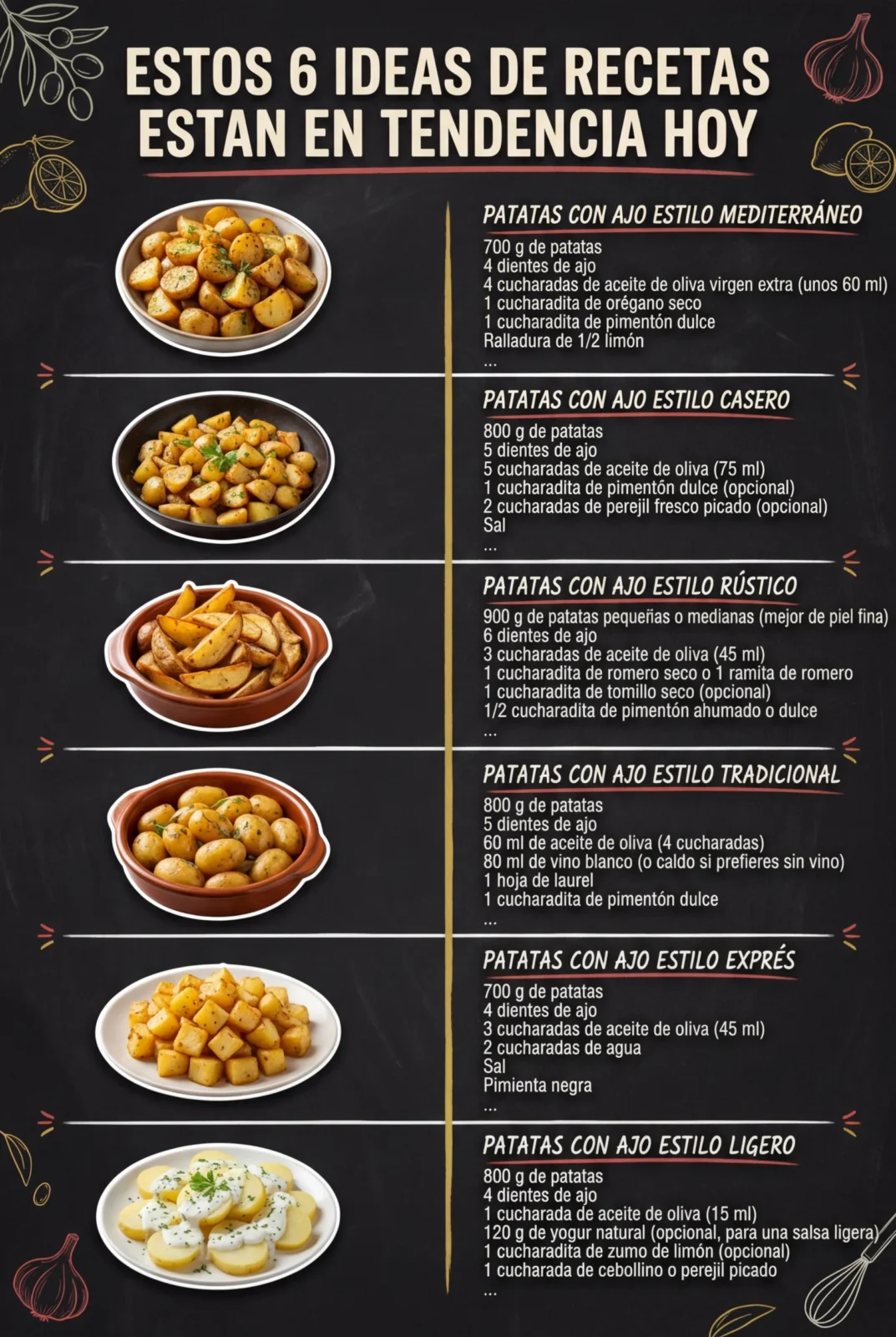 Estos 6 Ideas de Recetas estan en tendencia hoy