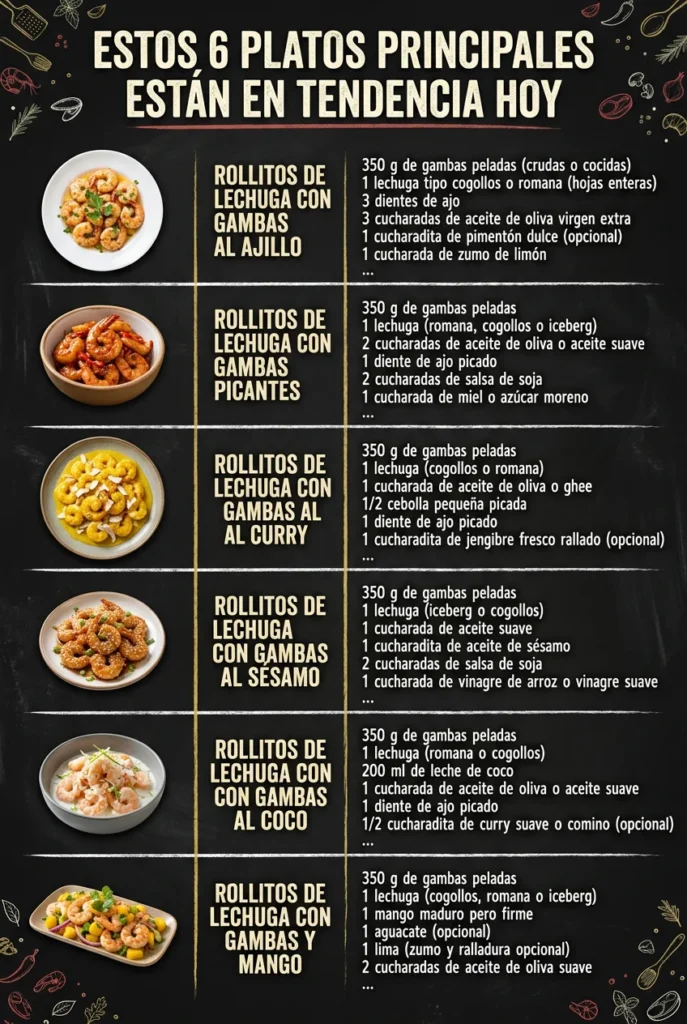 Estos 6 Platos Principales estan en tendencia hoy