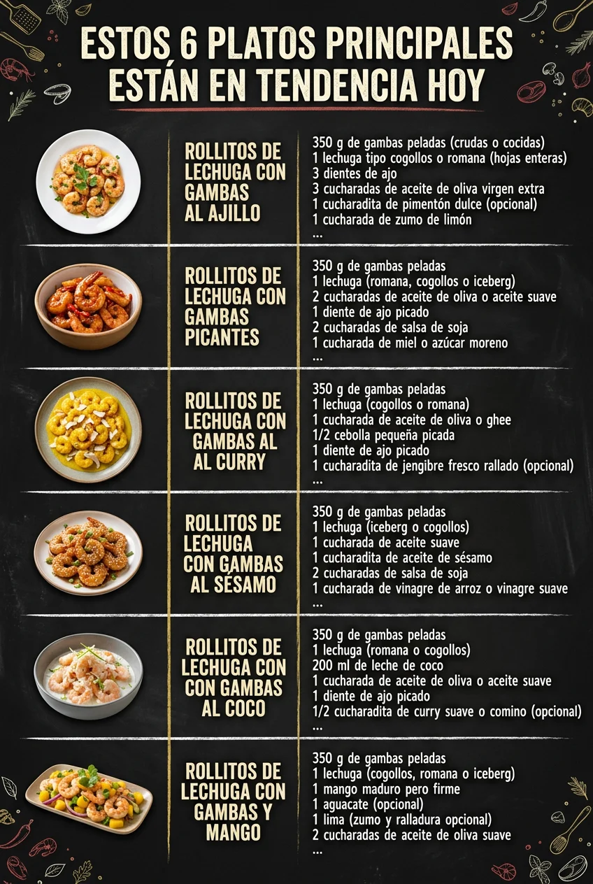 Estos 6 Platos Principales estan en tendencia hoy
