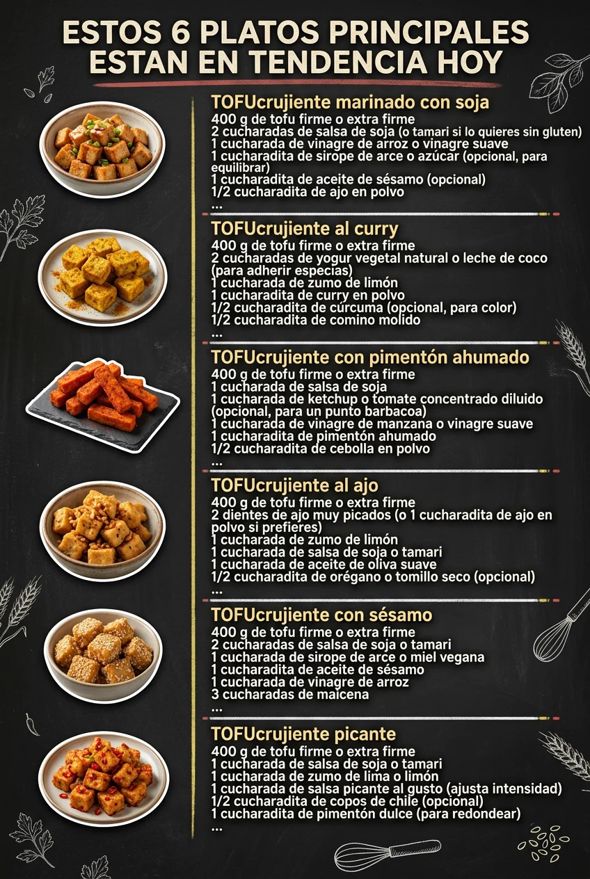 Estos 6 Platos Principales estan en tendencia hoy