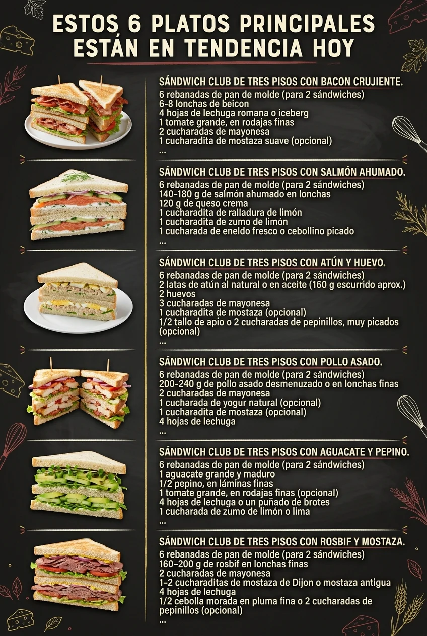 Estos 6 Platos Principales estan en tendencia hoy