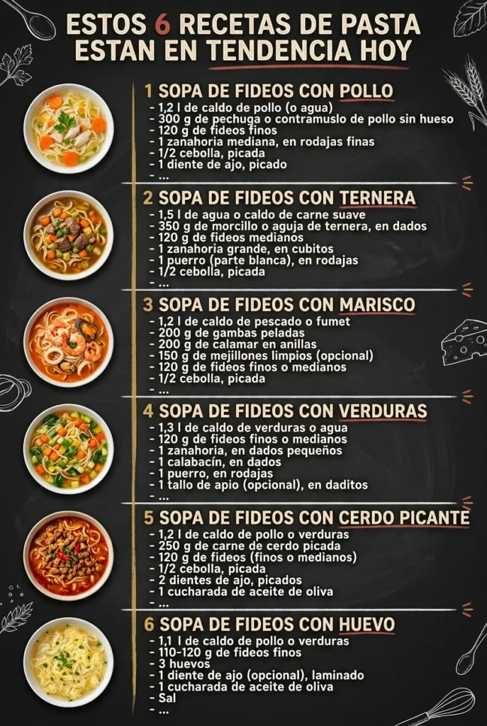 Estos 6 Recetas de Pasta estan en tendencia hoy