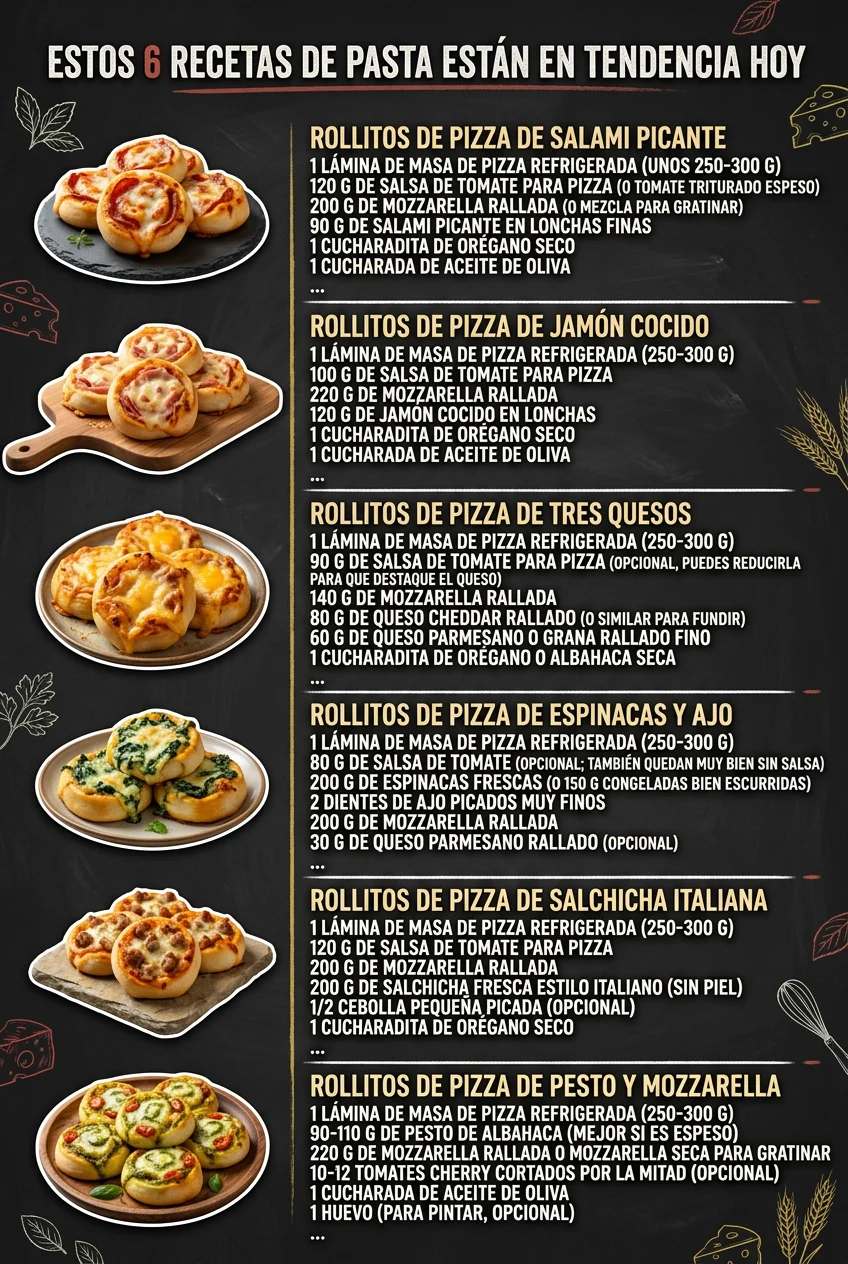 Estos 6 Recetas de Pasta estan en tendencia hoy