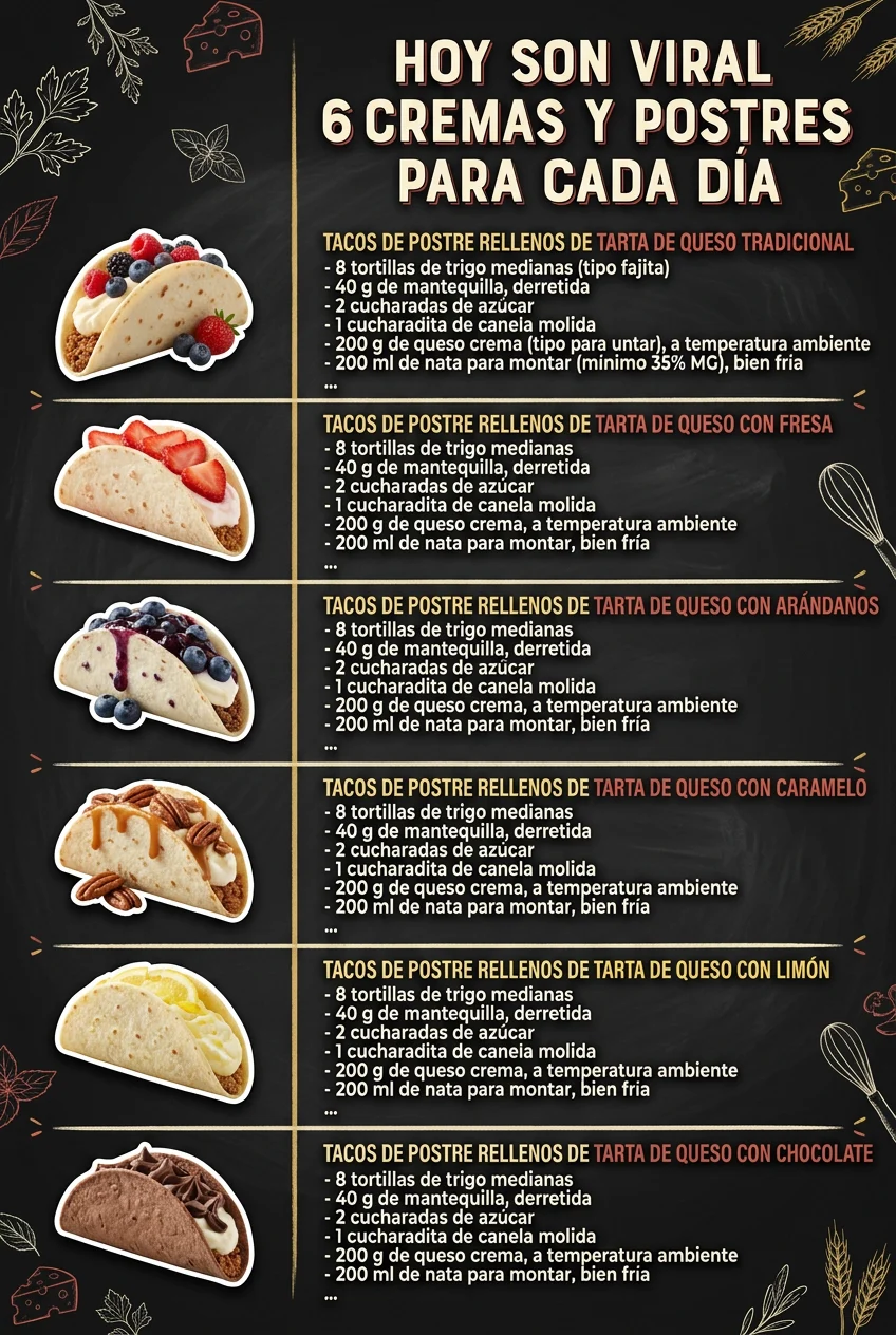 Hoy son viral 6 Cremas y Postres para cada dia