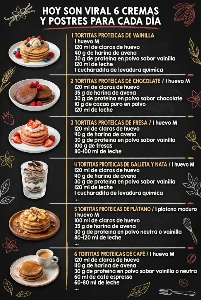 Hoy son viral 6 Cremas y Postres para cada dia