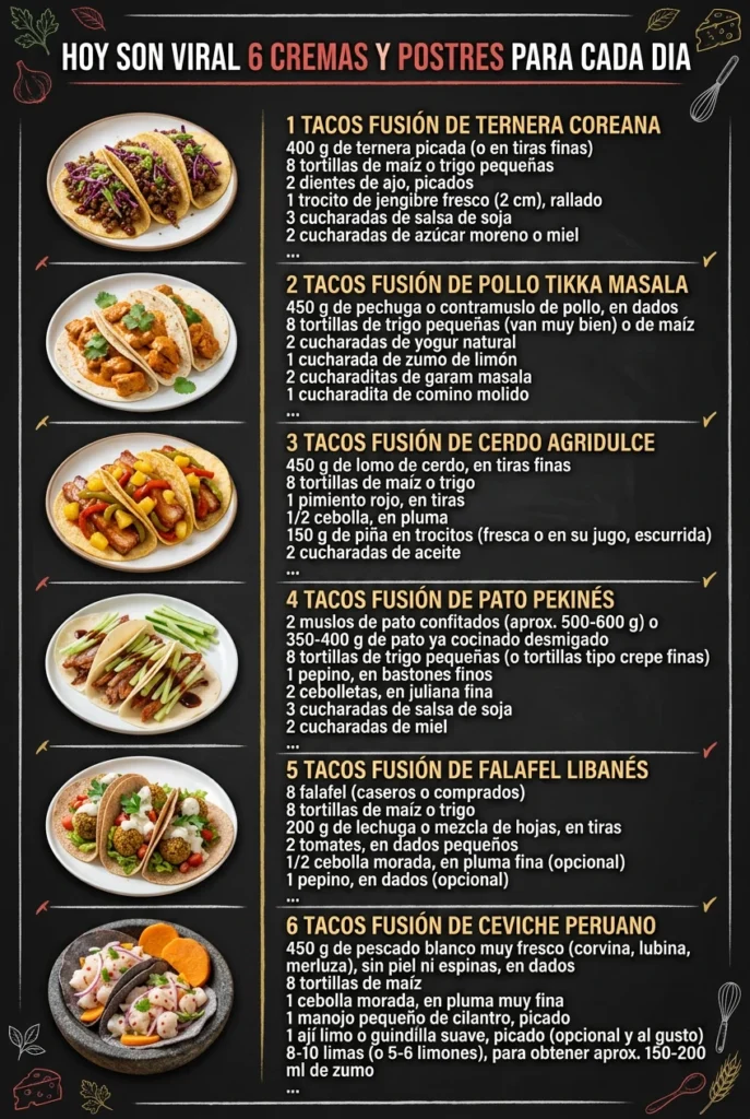 Hoy son viral 6 Cremas y Postres para cada dia