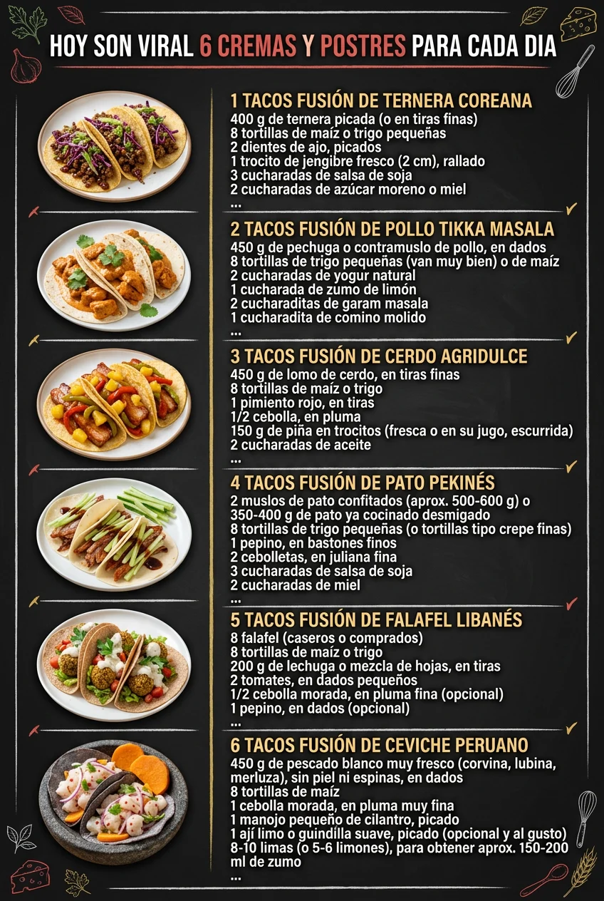 Hoy son viral 6 Cremas y Postres para cada dia