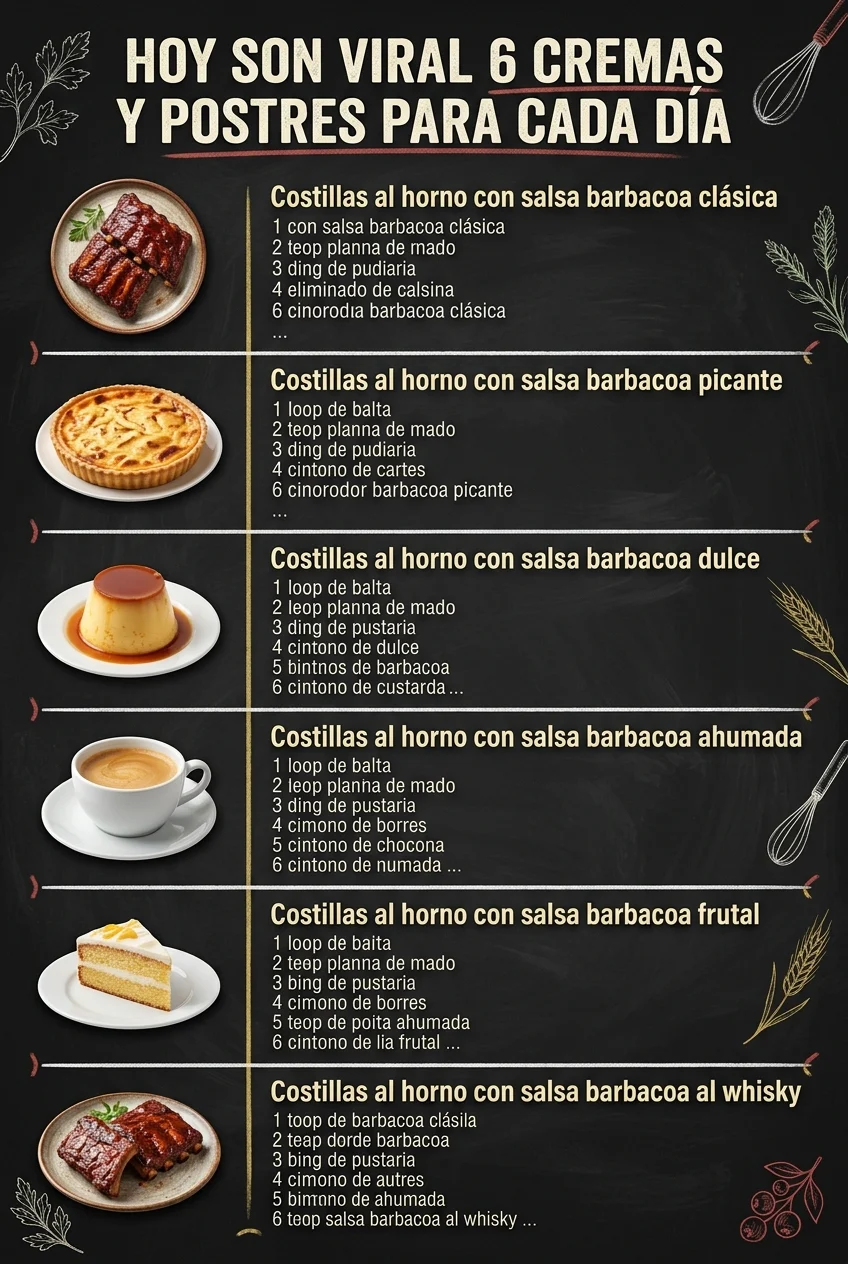 Hoy son viral 6 Cremas y Postres para cada dia