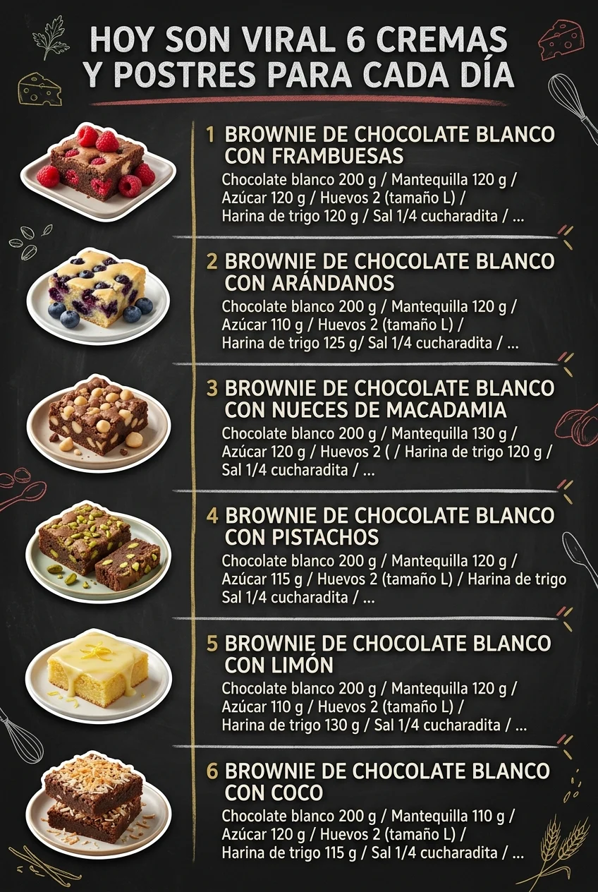 Hoy son viral 6 Cremas y Postres para cada dia