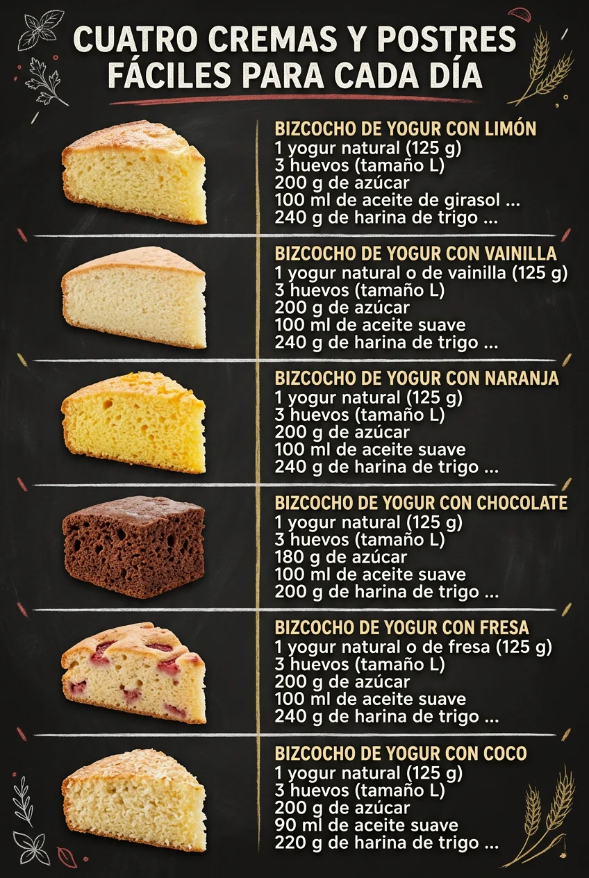 Hoy son viral 6 Cremas y Postres para cada dia