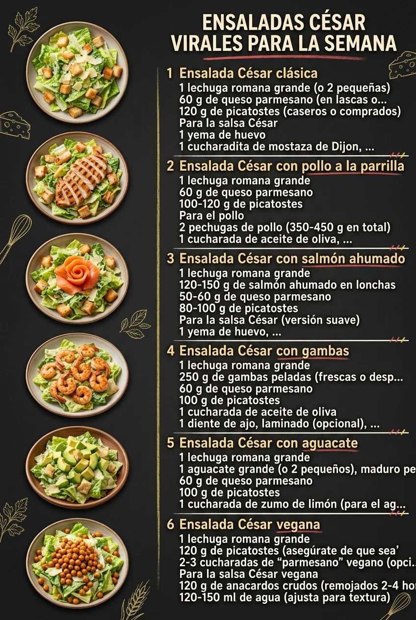 Hoy son viral 6 Ensaladas para cada dia