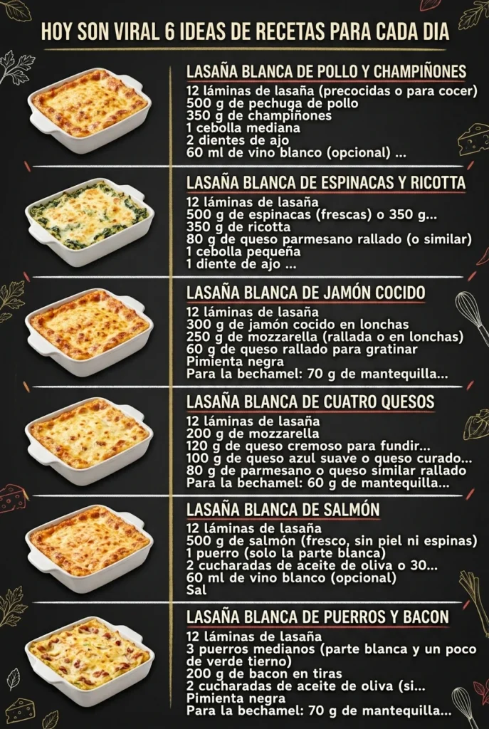 Hoy son viral 6 Ideas de Recetas para cada dia