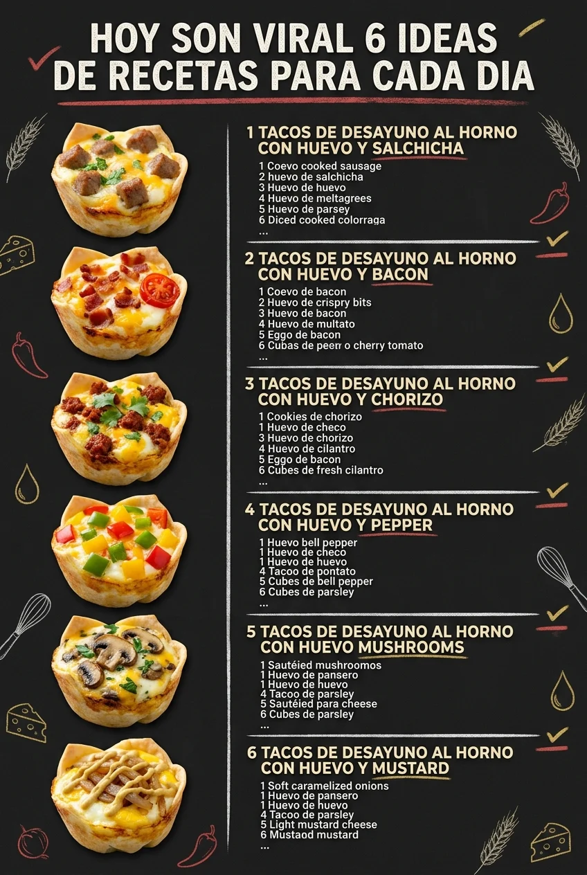Hoy son viral 6 Ideas de Recetas para cada dia