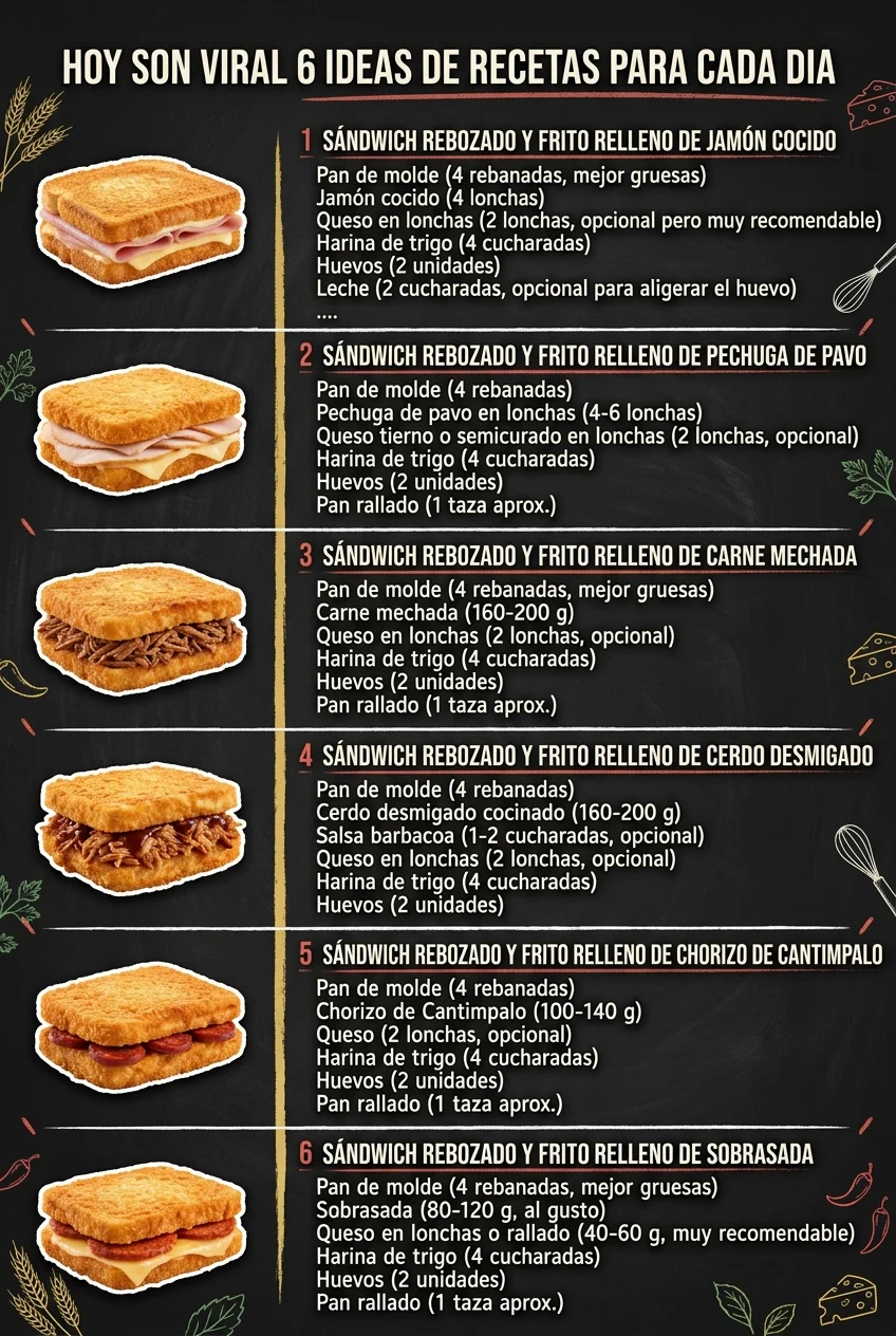 Hoy son viral 6 Ideas de Recetas para cada dia