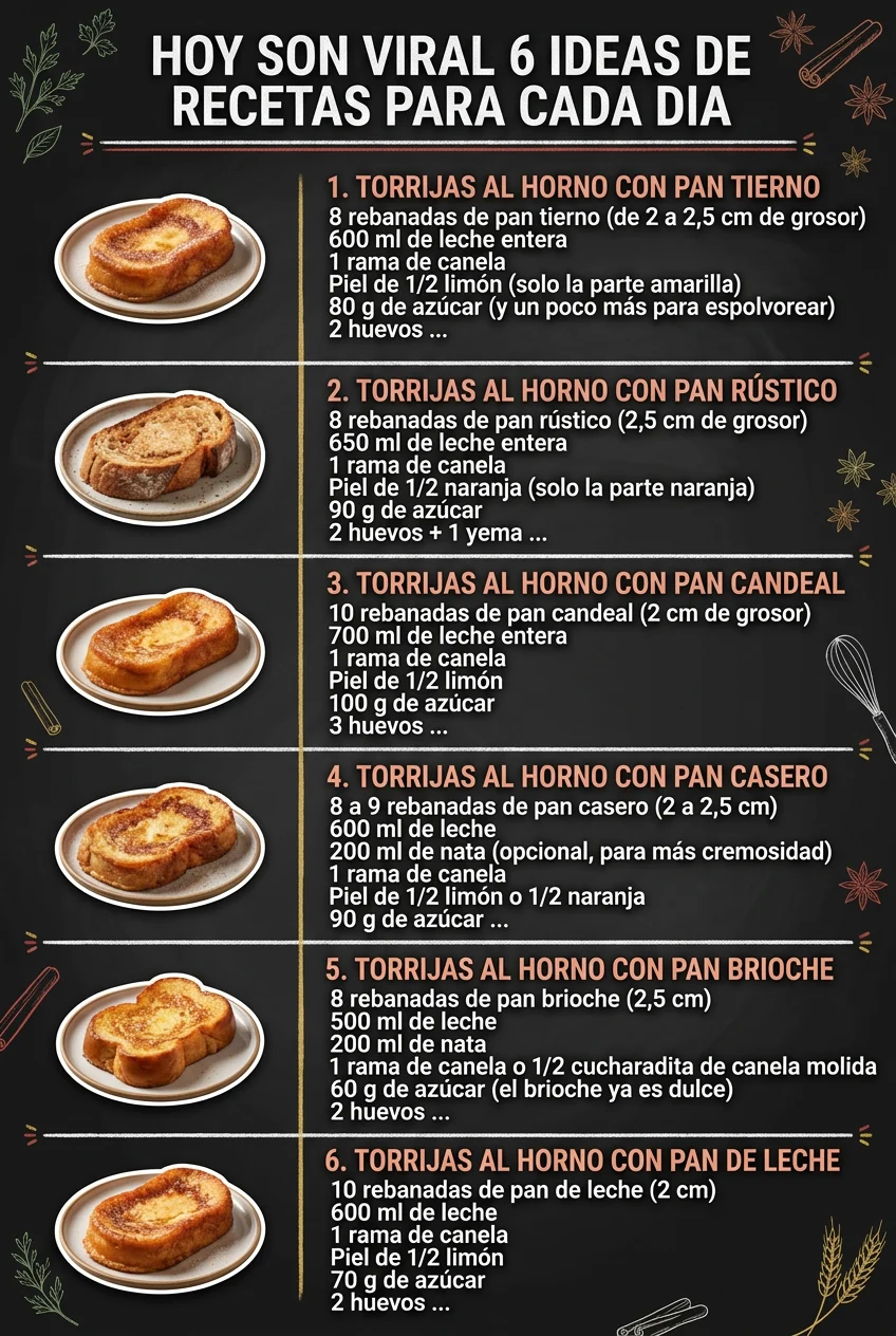 Hoy son viral 6 Ideas de Recetas para cada dia
