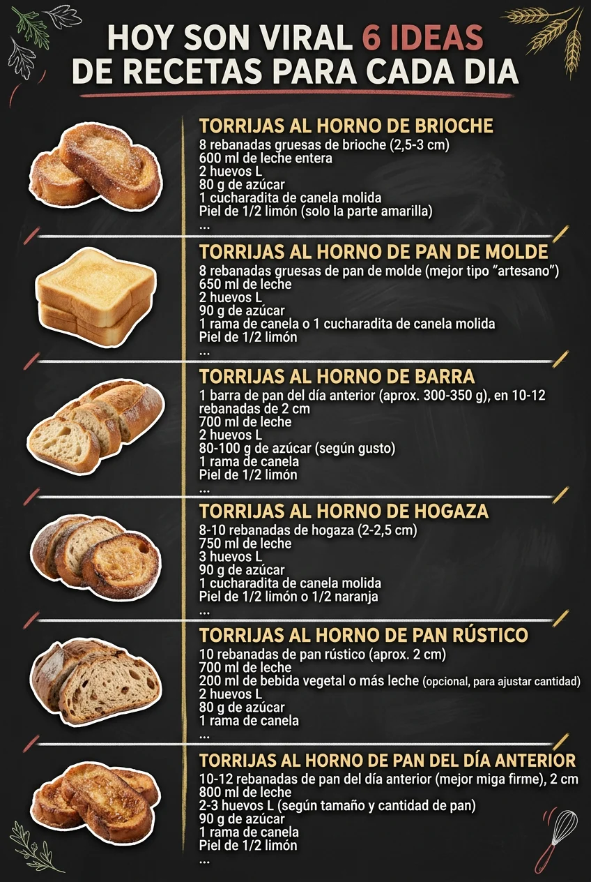Hoy son viral 6 Ideas de Recetas para cada dia