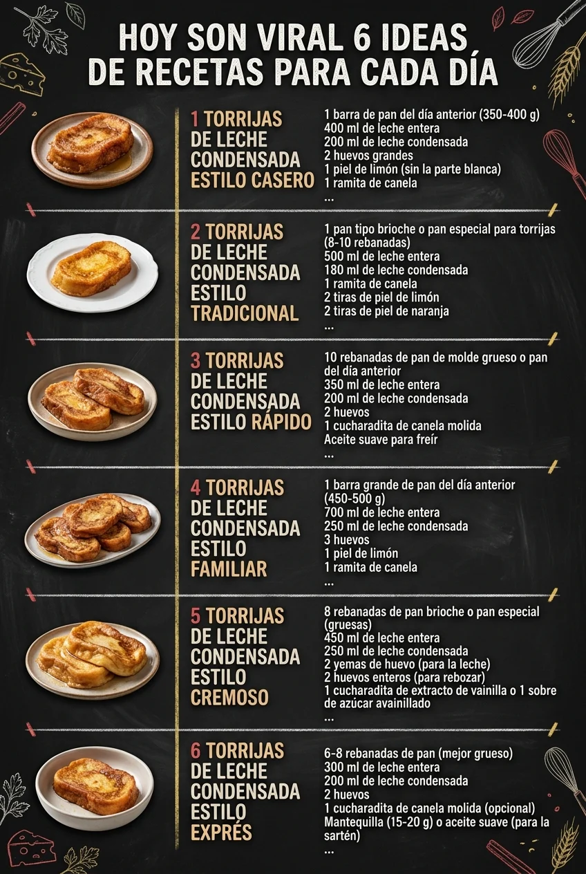 Hoy son viral 6 Ideas de Recetas para cada dia