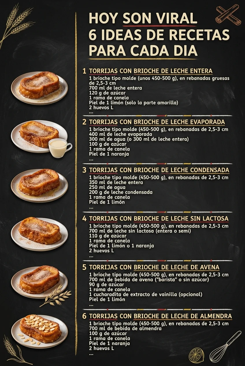 Hoy son viral 6 Ideas de Recetas para cada dia