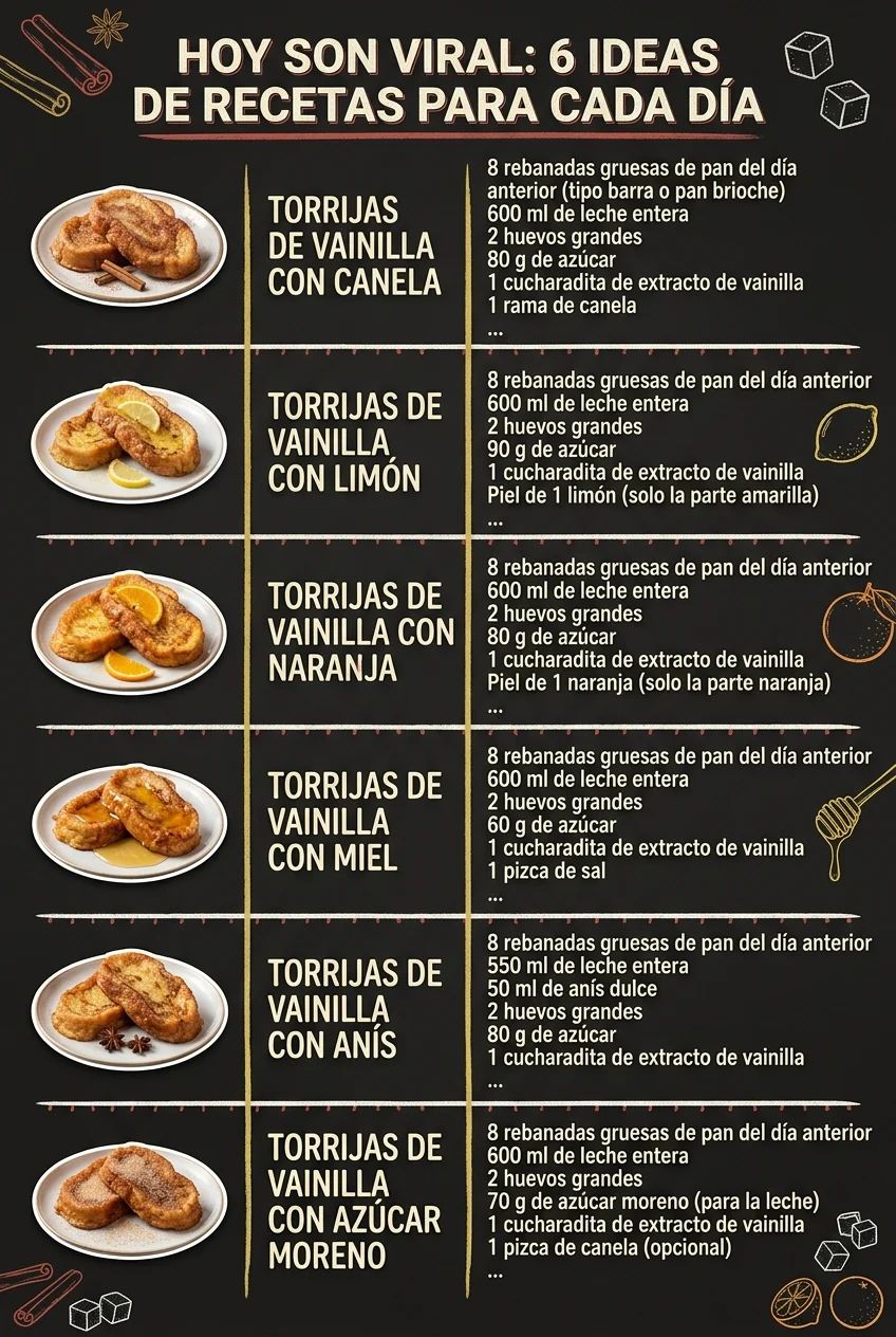 Hoy son viral 6 Ideas de Recetas para cada dia