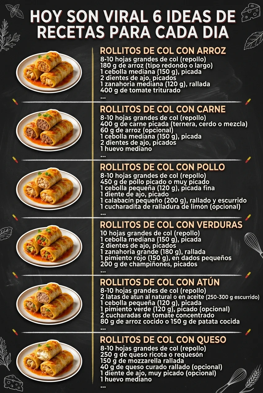 Hoy son viral 6 Ideas de Recetas para cada dia