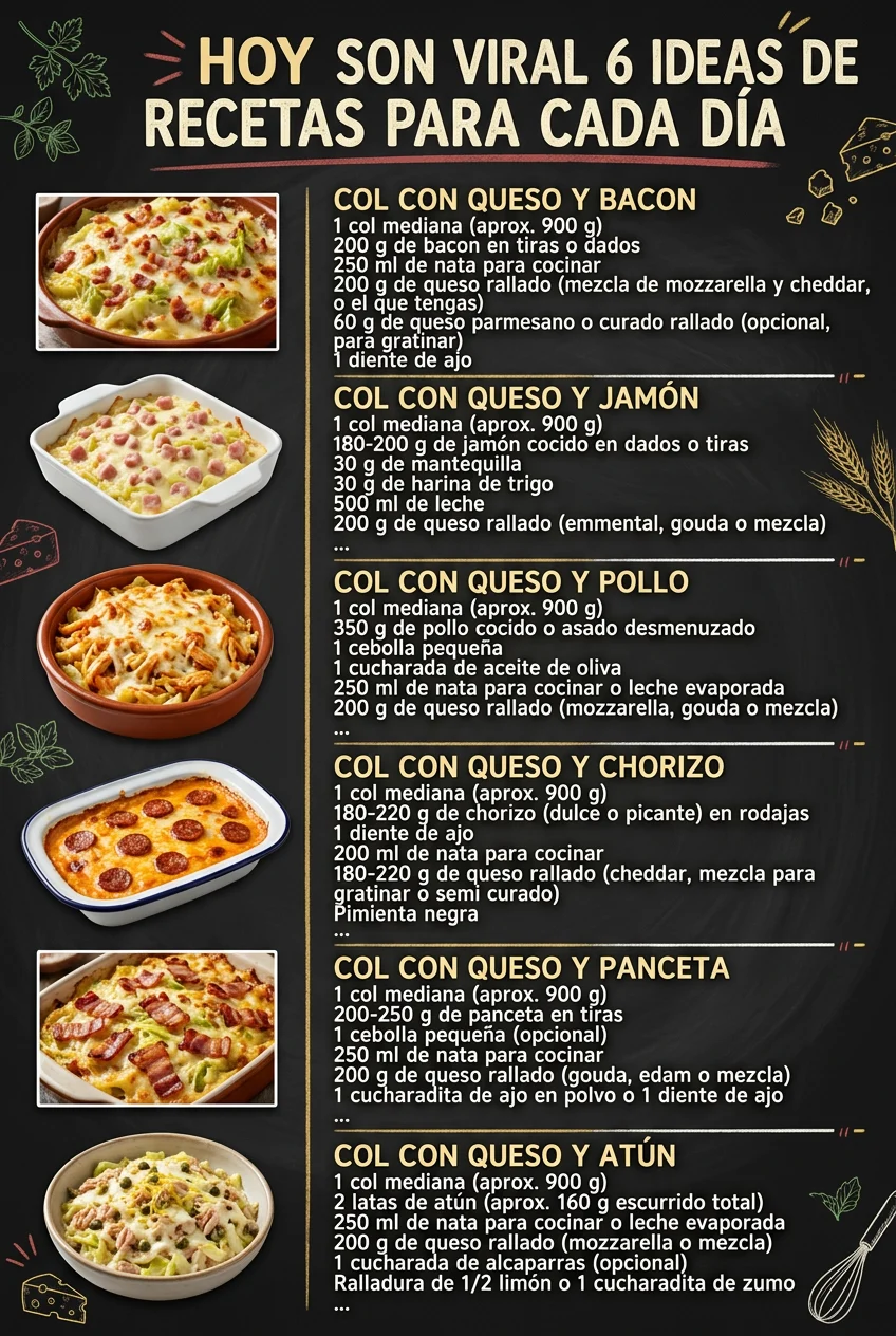 Hoy son viral 6 Ideas de Recetas para cada dia