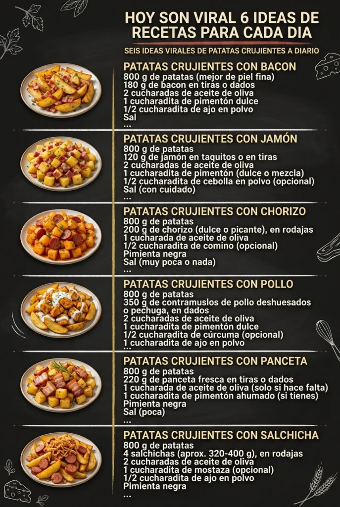Hoy son viral 6 Ideas de Recetas para cada dia