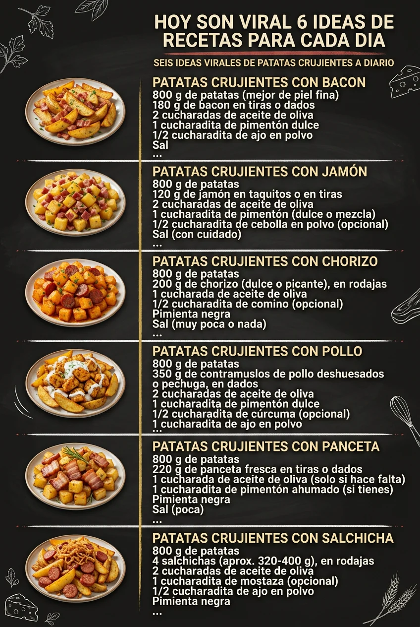 Hoy son viral 6 Ideas de Recetas para cada dia