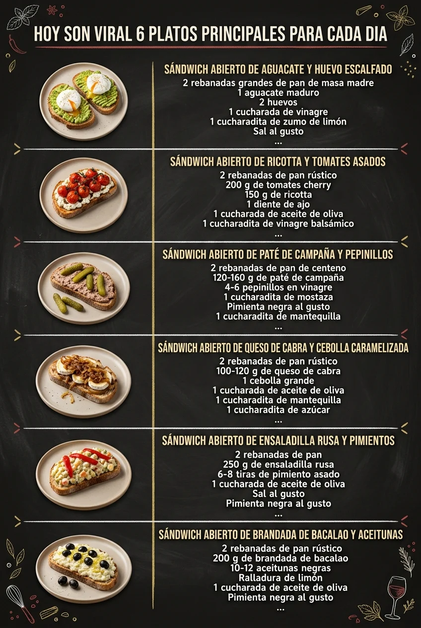 Hoy son viral 6 Platos Principales para cada dia