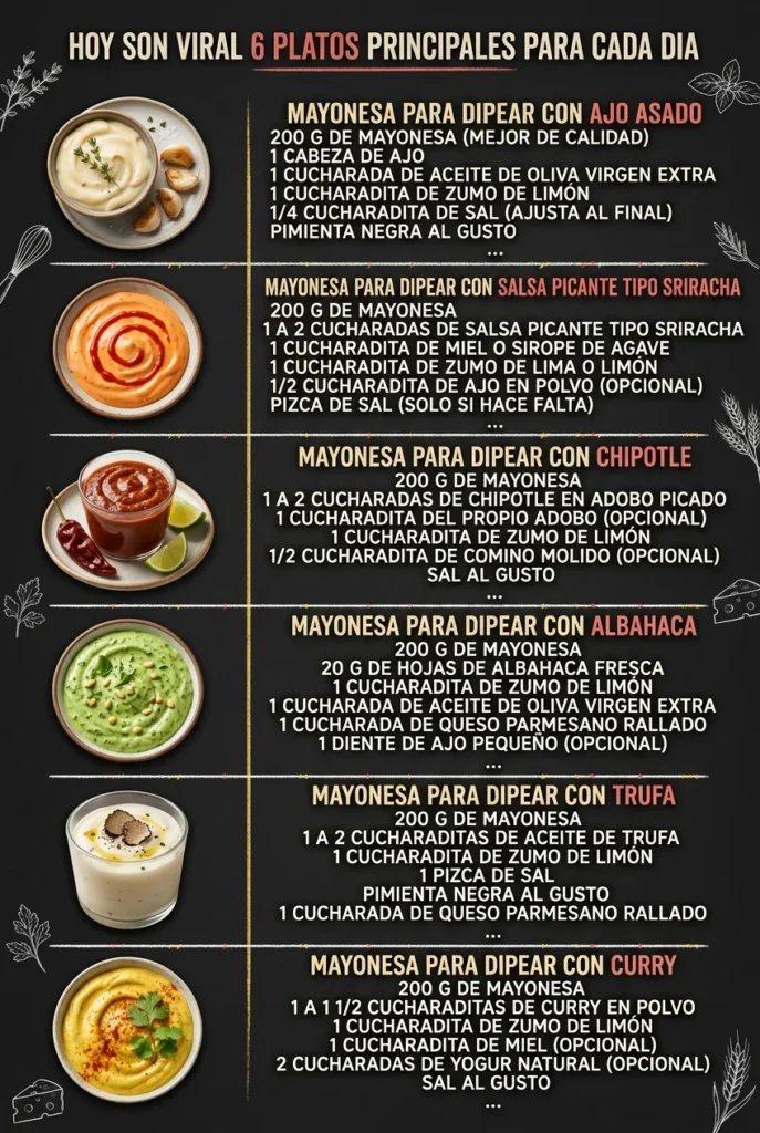 Hoy son viral 6 Platos Principales para cada dia