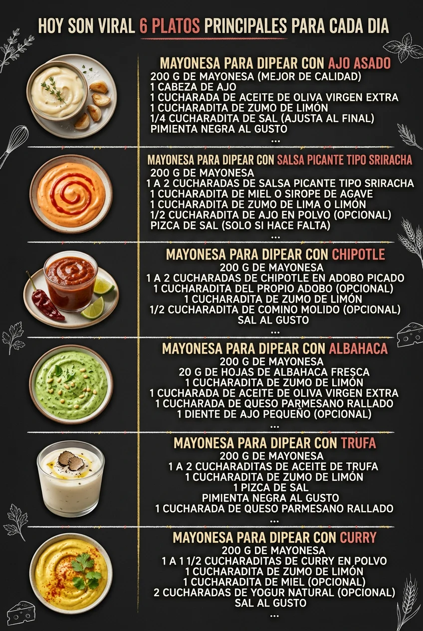 Hoy son viral 6 Platos Principales para cada dia