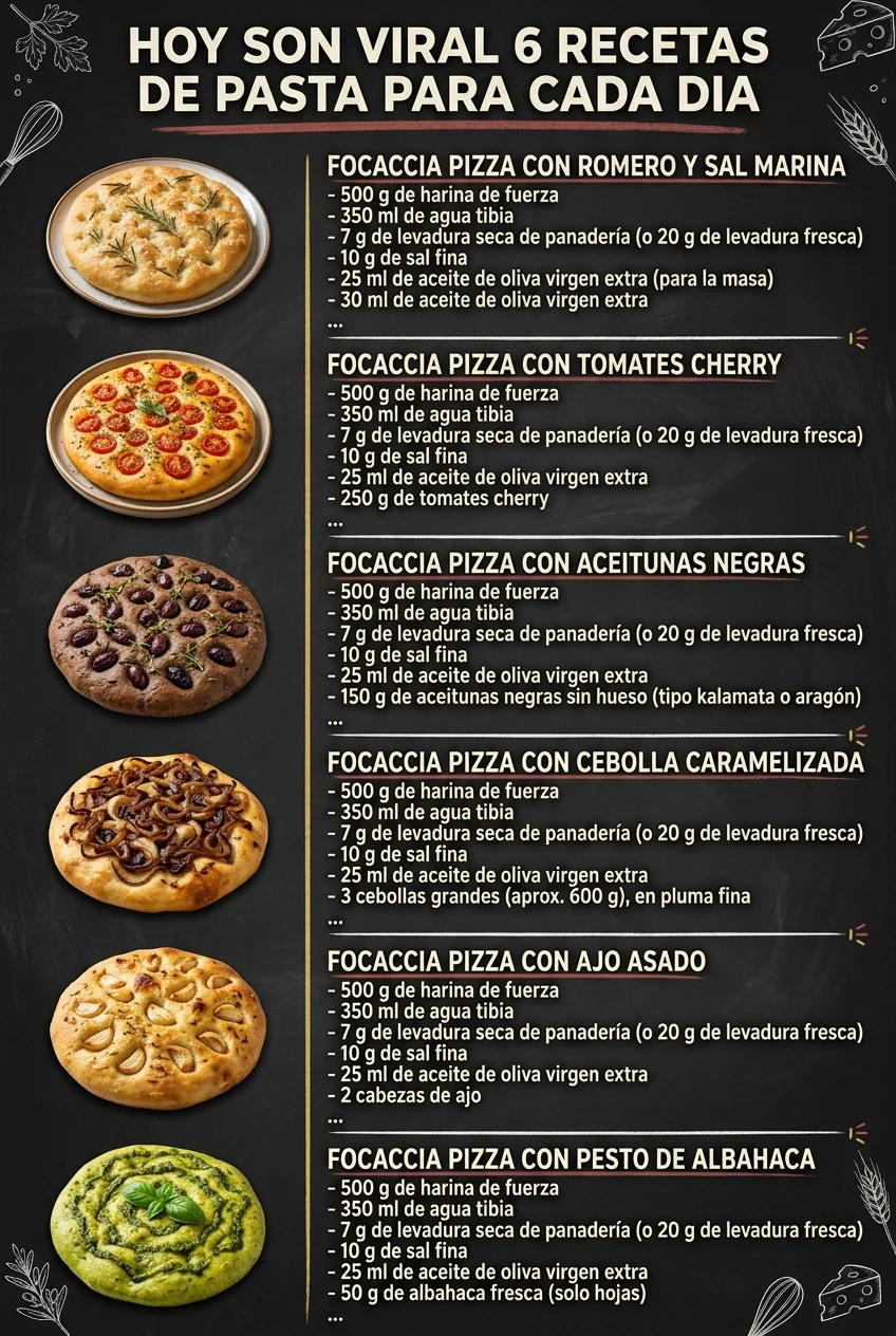Hoy son viral 6 Recetas de Pasta para cada dia