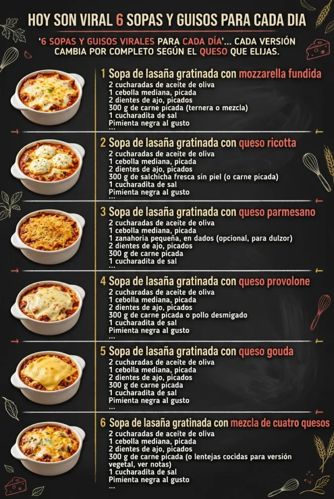 Hoy son viral 6 Sopas y Guisos para cada dia