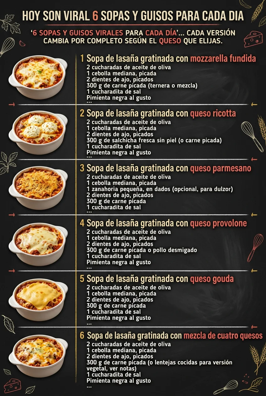 Hoy son viral 6 Sopas y Guisos para cada dia
