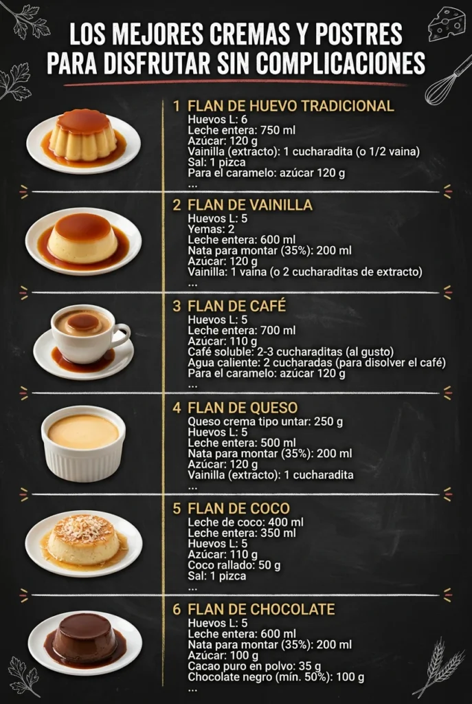 Los mejores Cremas y Postres para disfrutar sin complicaciones
