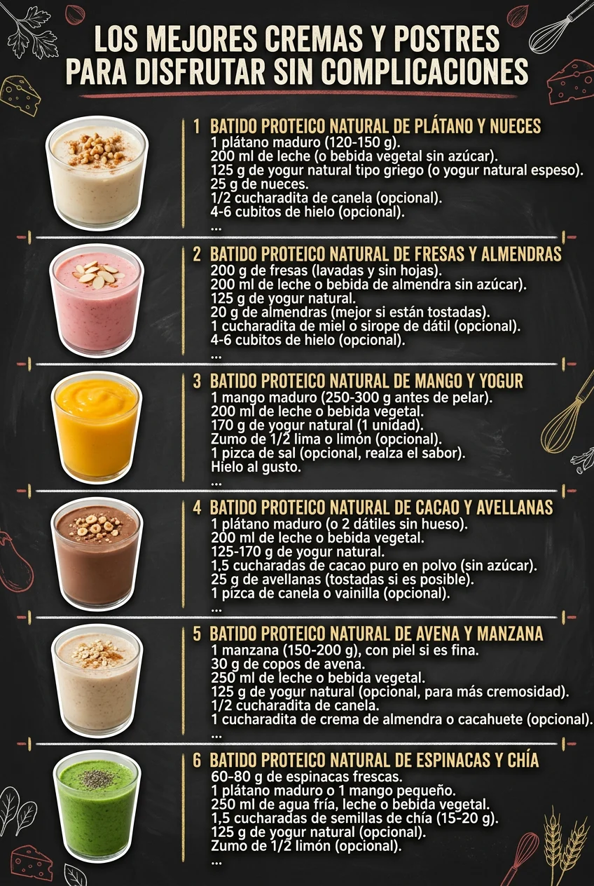 Los mejores Cremas y Postres para disfrutar sin complicaciones