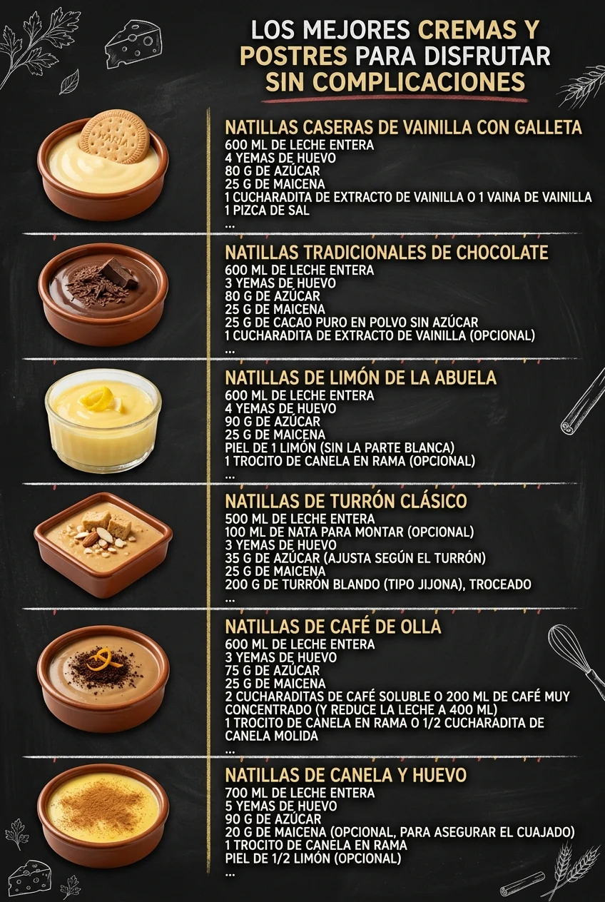 Los mejores Cremas y Postres para disfrutar sin complicaciones