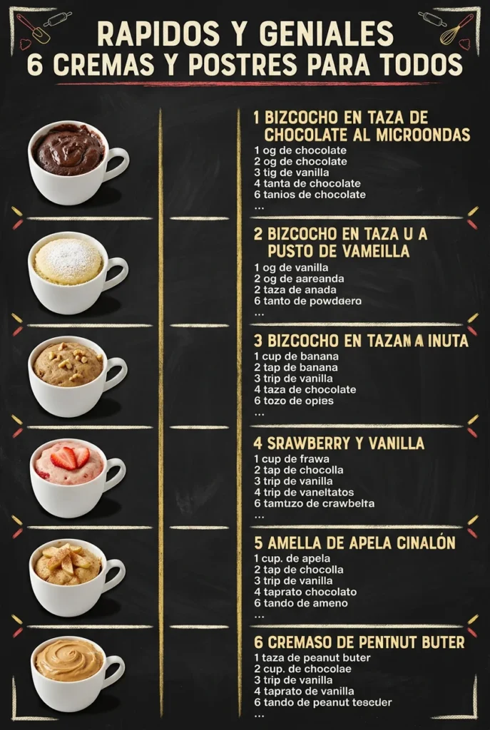 Rapidos y geniales 6 Cremas y Postres para todos