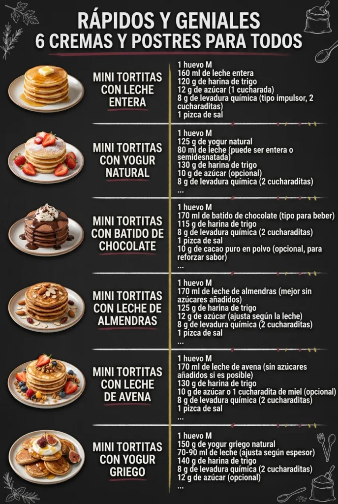 Rapidos y geniales 6 Cremas y Postres para todos