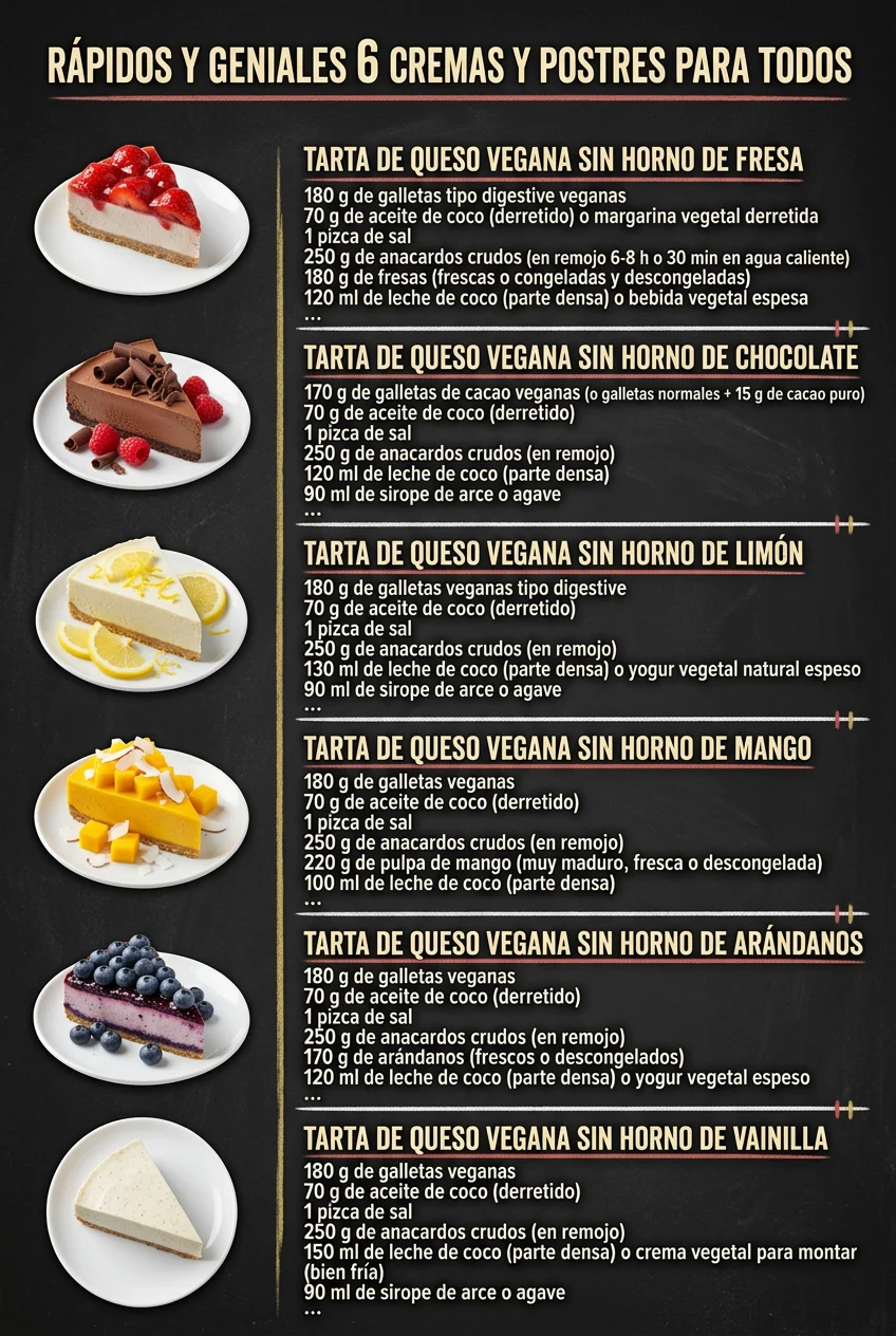 Rapidos y geniales 6 Cremas y Postres para todos